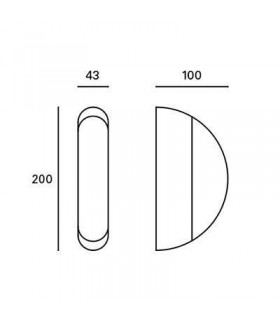 LED Outdoor Wall Light Grey IP44 - 2