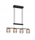 Burton Modern 4 Light Bar Pendant Ceiling Light Black Matt-1
