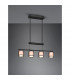 Burton Modern 4 Light Bar Pendant Ceiling Light Black Matt-2