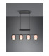 Burton Modern 4 Light Bar Pendant Ceiling Light Black Matt-3