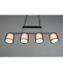 Burton Modern 4 Light Bar Pendant Ceiling Light Black Matt-5