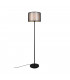 Burton Modern Floor Lamp with Shade Black Matt with Footswitch-1