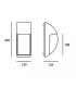 1 Light Outdoor Wall Light Grey IP65 - 2