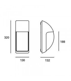 1 Light Outdoor Wall Light Black IP65 - 2
