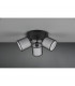 Burton Modern 3 Light Multi Arm Semi Flush Ceiling Lamp Black Matt-4