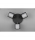Burton Modern 3 Light Multi Arm Semi Flush Ceiling Lamp Black Matt-5