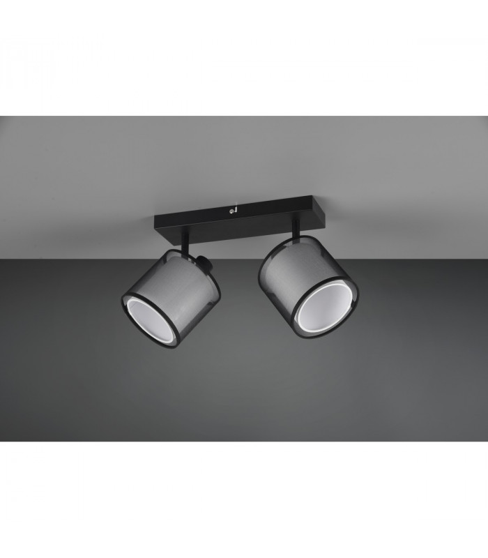 Burton Modern 2 Light Twin Ceiling Spotlight Black Matt-4