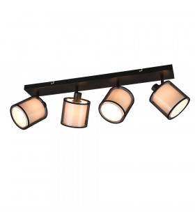 Burton Modern 4 Light Ceiling Spotlight Bar Black Matt-1