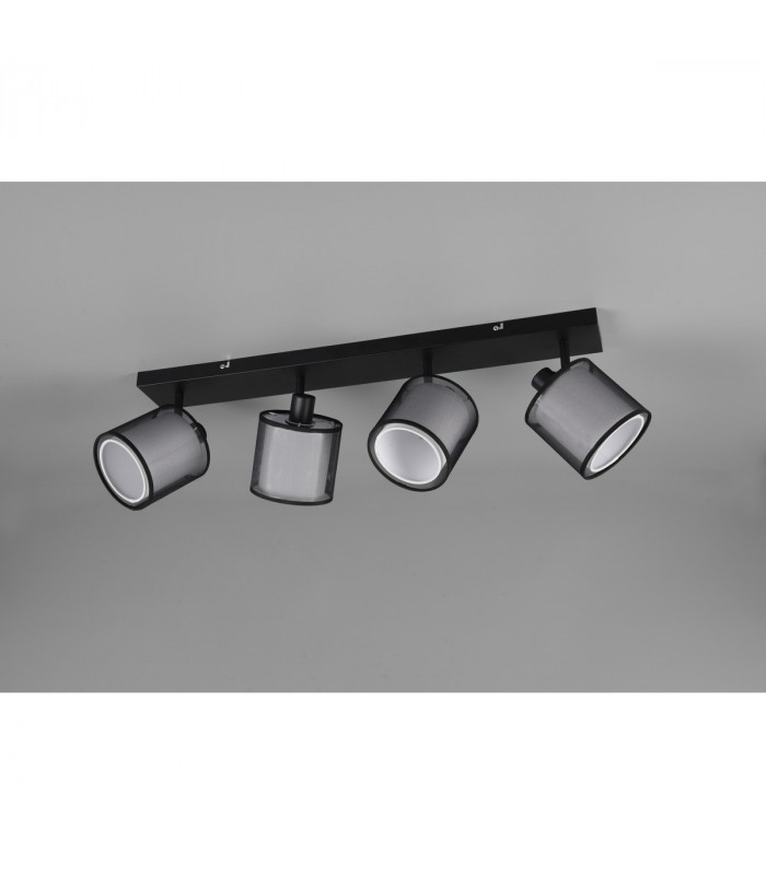 Burton Modern 4 Light Ceiling Spotlight Bar Black Matt-4
