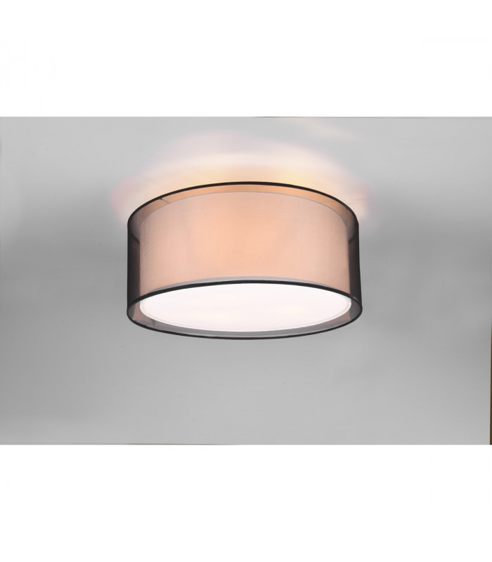 Burton Modern Cylindrical Ceiling Light Black Matt-2