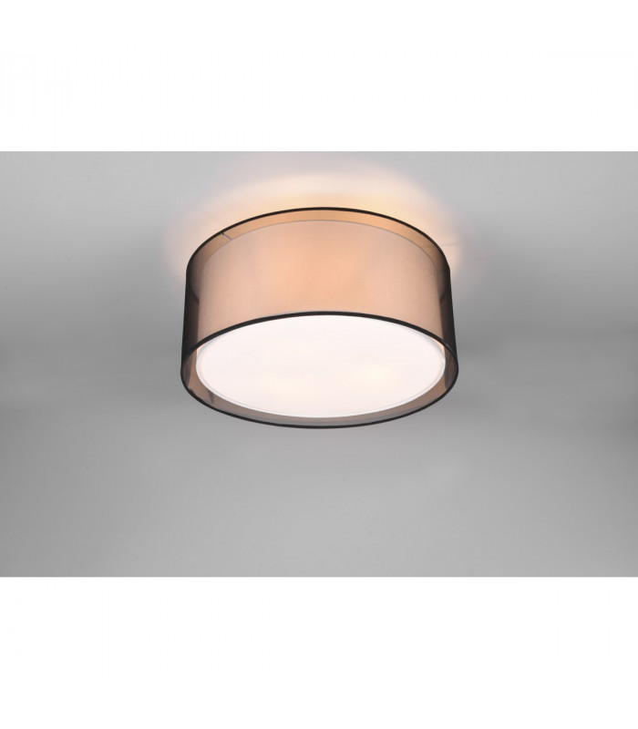 Burton Modern Cylindrical Ceiling Light Black Matt-3