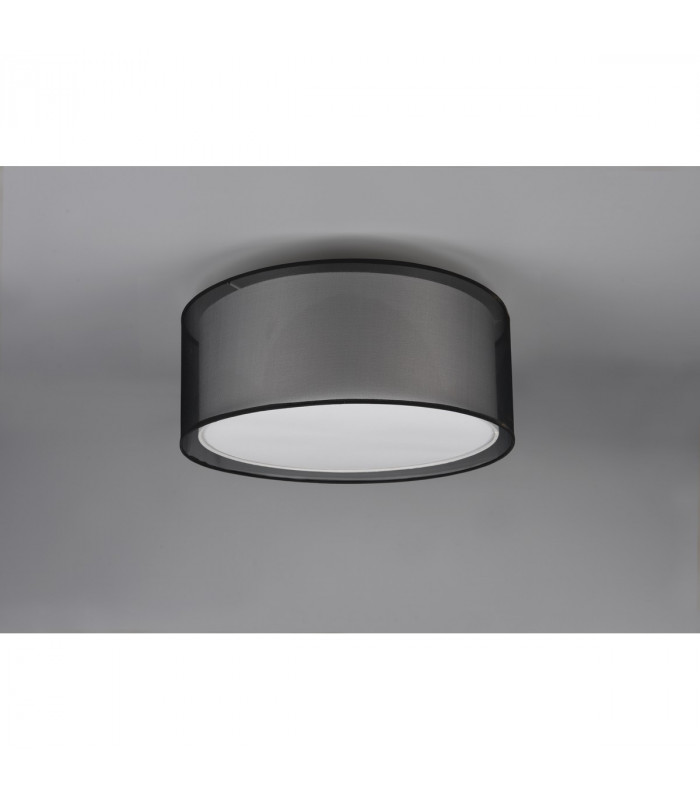 Burton Modern Cylindrical Ceiling Light Black Matt-4