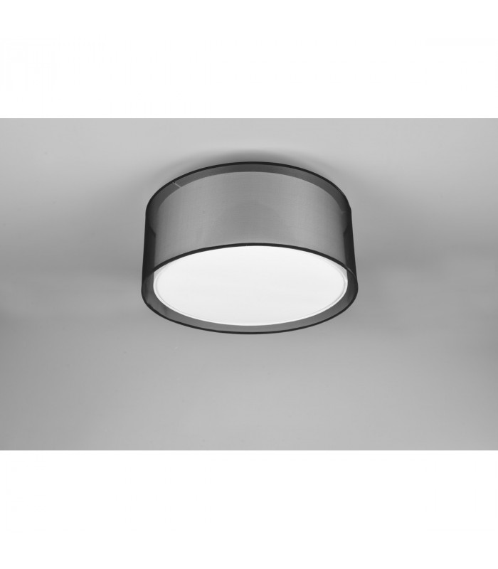 Burton Modern Cylindrical Ceiling Light Black Matt-5