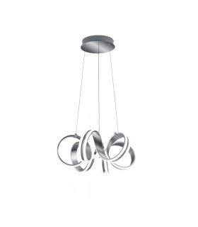 Carrera Modern 38W LED Pendant Ceiling Light Brushed aluminium 3000K-1