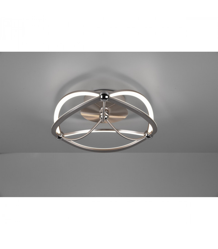 Charivari Modern 20W LED Semi Flush Light Nickel Matt 3000K-2