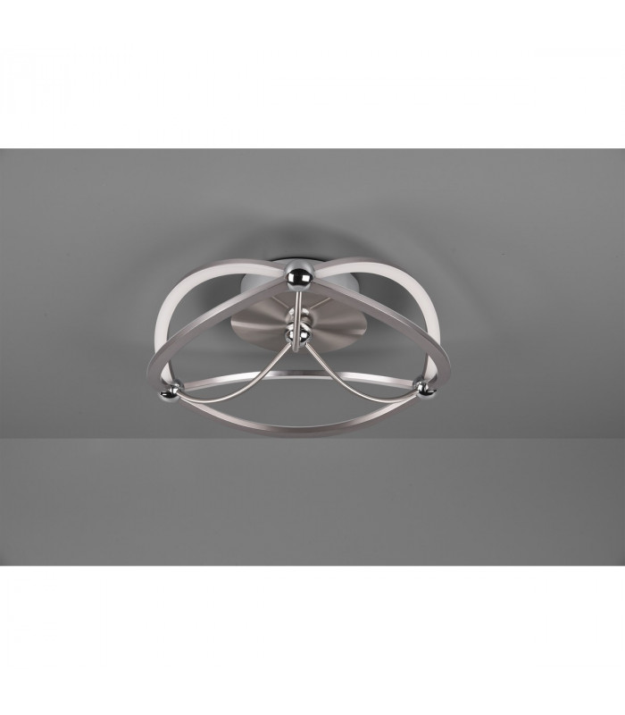 Charivari Modern 20W LED Semi Flush Light Nickel Matt 3000K-3