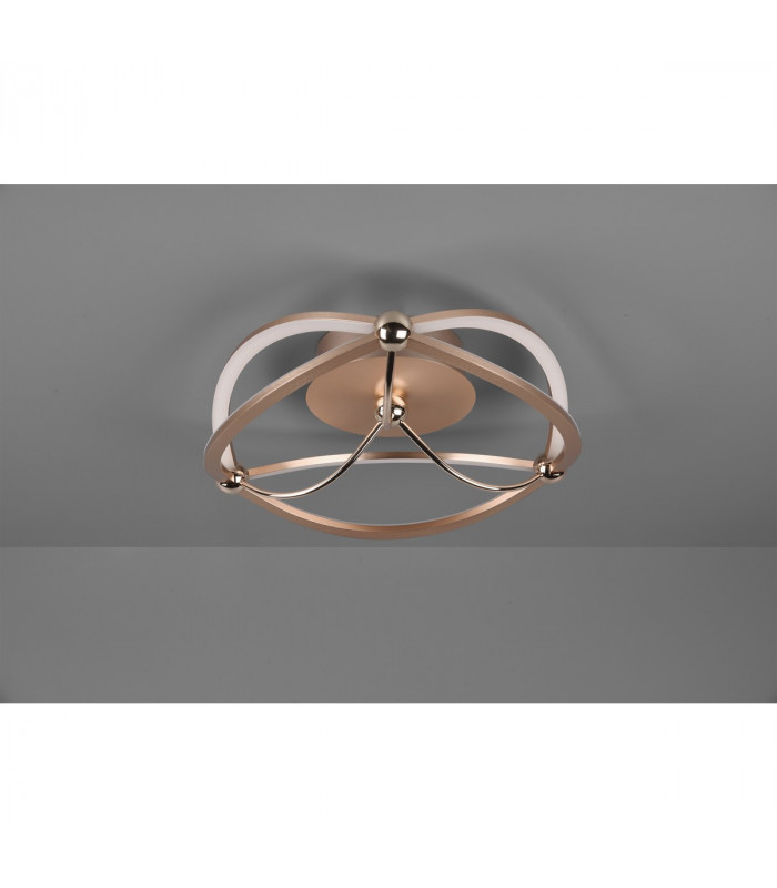 Charivari Modern 20W LED Semi Flush Light Brass Matt 3000K-3