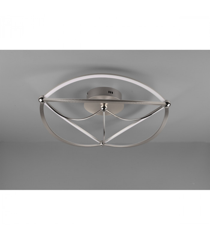Charivari Modern 42W LED Semi Flush Light Nickel Matt 3000K-3