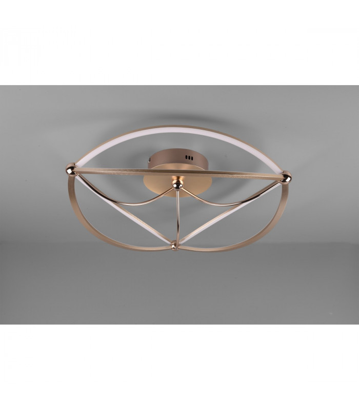 Charivari Modern 42W LED Semi Flush Light Brass Matt 3000K-3