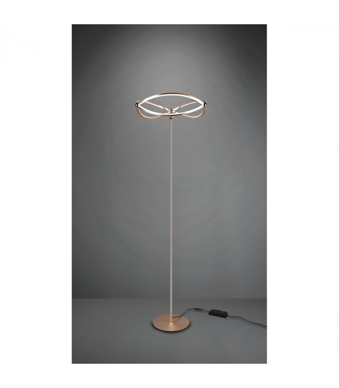 Charivari Modern LED Integrated Floor Lamp Brass Matt 3000K with Footswitch-2
