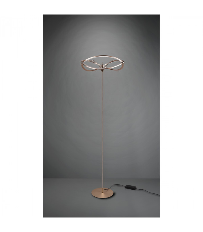 Charivari Modern LED Integrated Floor Lamp Brass Matt 3000K with Footswitch-3