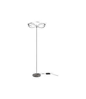 Charivari Modern LED Integrated Floor Lamp Nickel Matt 3000K with Footswitch-1