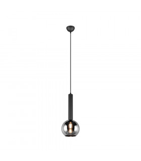 Clayton Modern Dome Pendant Ceiling Light Black Matt-1