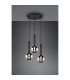 Clayton Modern 3 Light Cluster Pendant Ceiling Light Black Matt-2