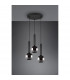 Clayton Modern 3 Light Cluster Pendant Ceiling Light Black Matt-3
