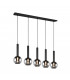 Clayton Modern 5 Light Bar Pendant Ceiling Light Black Matt-1