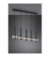 Clayton Modern 5 Light Bar Pendant Ceiling Light Black Matt-2