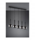 Clayton Modern 5 Light Bar Pendant Ceiling Light Black Matt-3