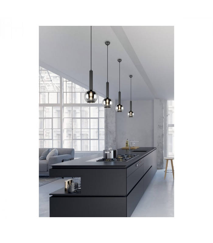Clayton Modern 5 Light Bar Pendant Ceiling Light Black Matt-5