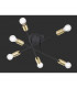 Cross Modern 6 Light Multi Arm Semi Flush Ceiling Lamp Black Matt-3