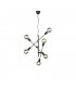 Cross Modern 6 Light Multi Arm Pendant Ceiling Light Black-1