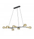 Cross Modern 7 Light Bar Pendant Ceiling Light Black Matt-1