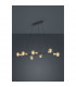 Cross Modern 7 Light Bar Pendant Ceiling Light Black Matt-2