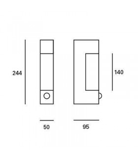 LED Outdoor Wall Light Stainless Steel IP44 - 2