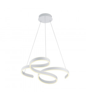 Francis Modern 48W LED Pendant Ceiling Light White Matt 3000K-1