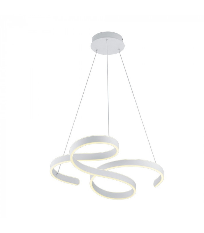 Francis Modern 48W LED Pendant Ceiling Light White Matt 3000K-1