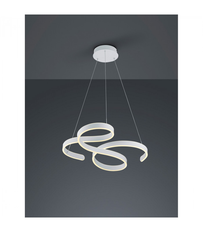 Francis Modern 48W LED Pendant Ceiling Light White Matt 3000K-2