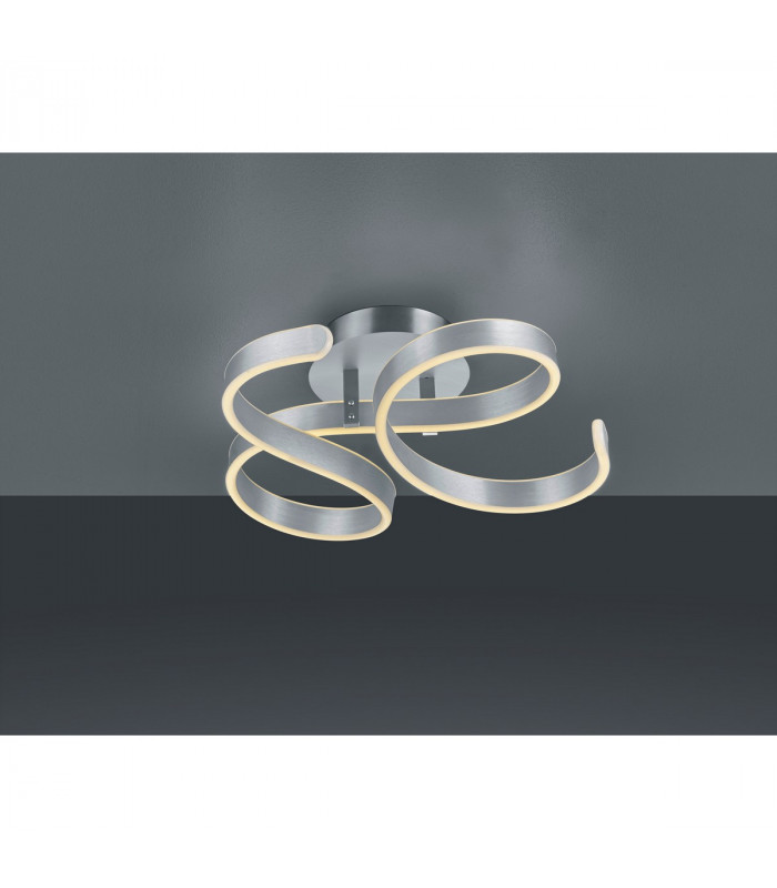 Francis Modern 40W LED Semi Flush Light Brushed aluminium 3000K-2