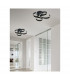 Francis Modern 40W LED Semi Flush Light Anthracite 3000K-3