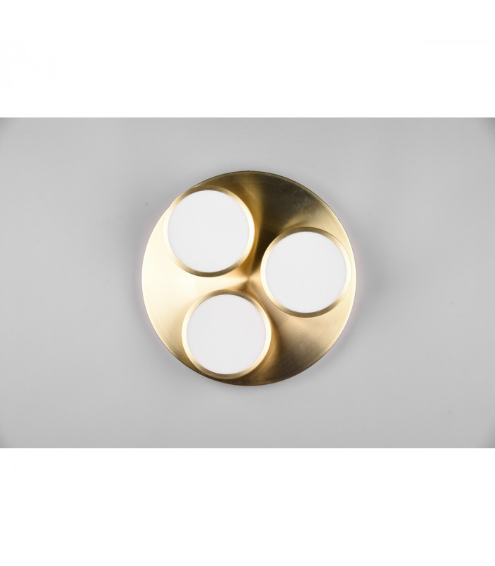 Franklin Modern 3 Light 8.5W LED Semi Flush Light Brass Matt 3000K-5