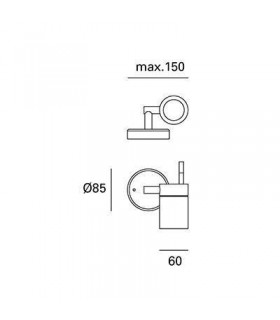 1 Light Outdoor Adjustable Wall Light Stainless Steel IP54 - 2