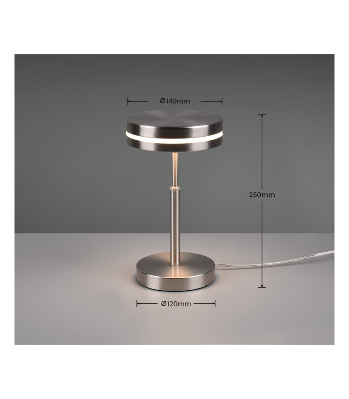 Franklin Modern 6W LED Table Lamp Nickel Matt 3000K-5