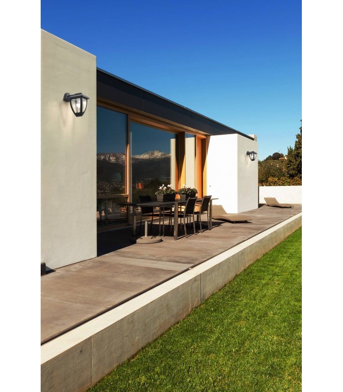 1 Light Outdoor Wall Lantern Black - 3