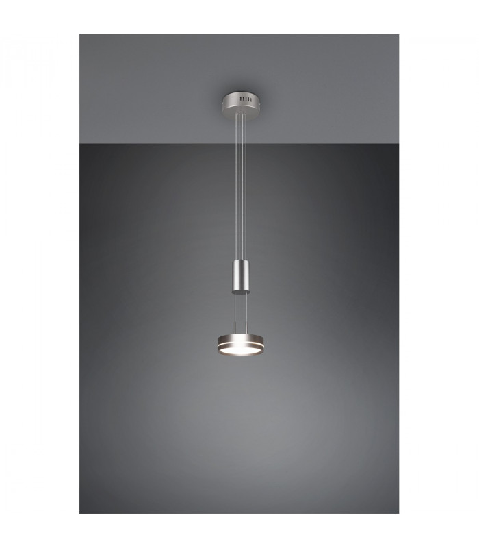 Franklin Modern 9W LED Pendant Ceiling Light Nickel Matt 3000K-5