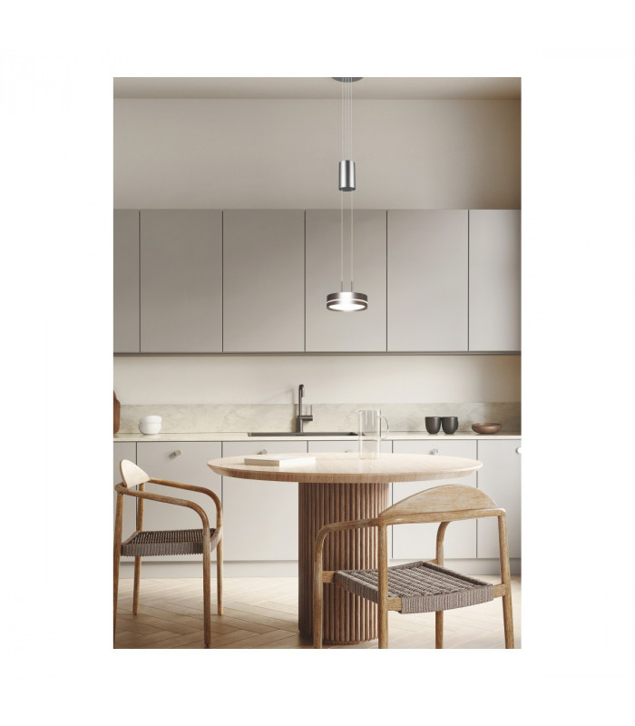 Franklin Modern 9W LED Pendant Ceiling Light Nickel Matt 3000K-6