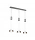 Franklin Modern 3 Light Bar Pendant Ceiling Light Nickel Matt 3000K-1